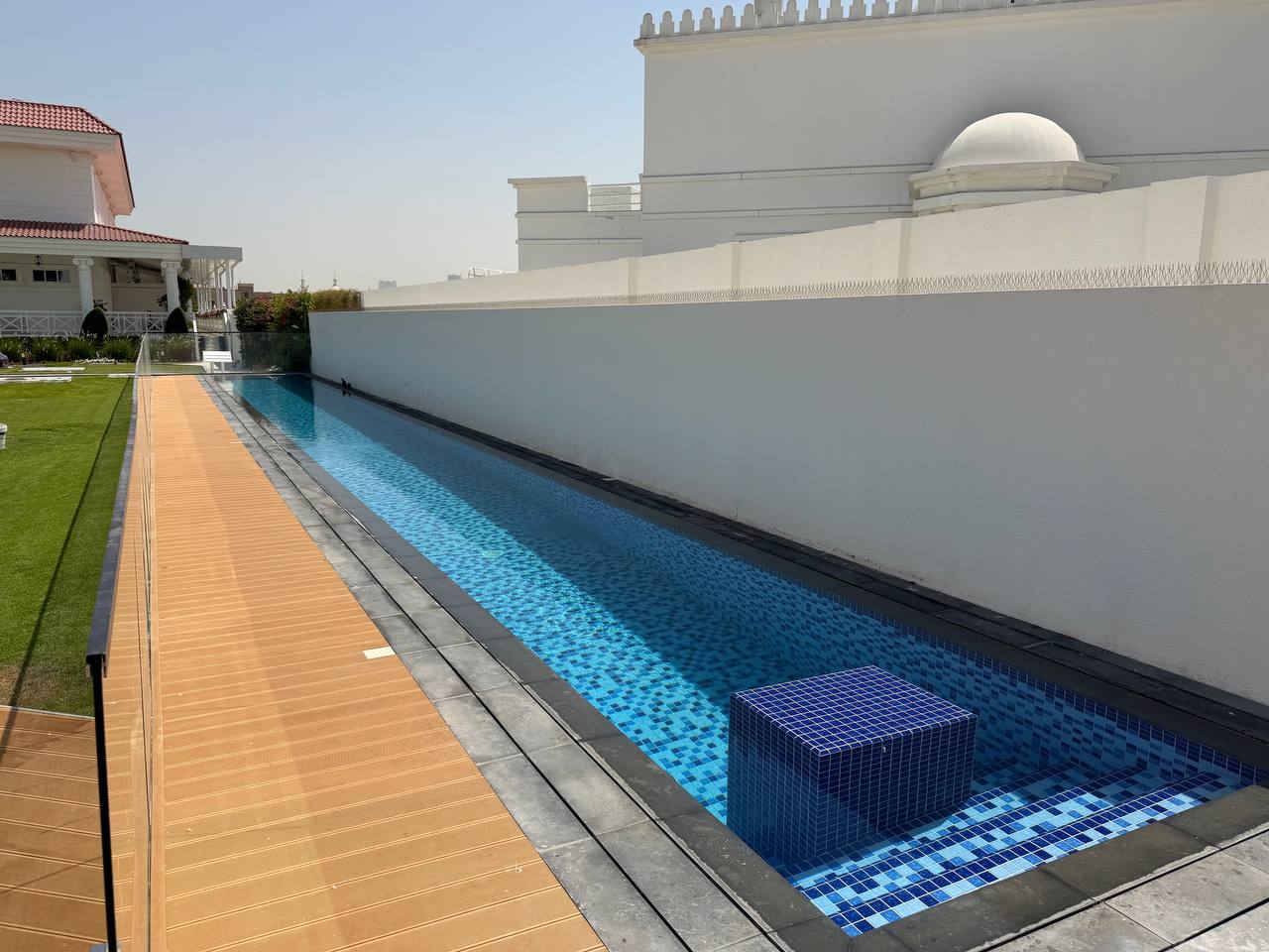 Luxury Outdoor Living Enhanced with Light Oak WPC Decking – Thumbay Villa, Ajman