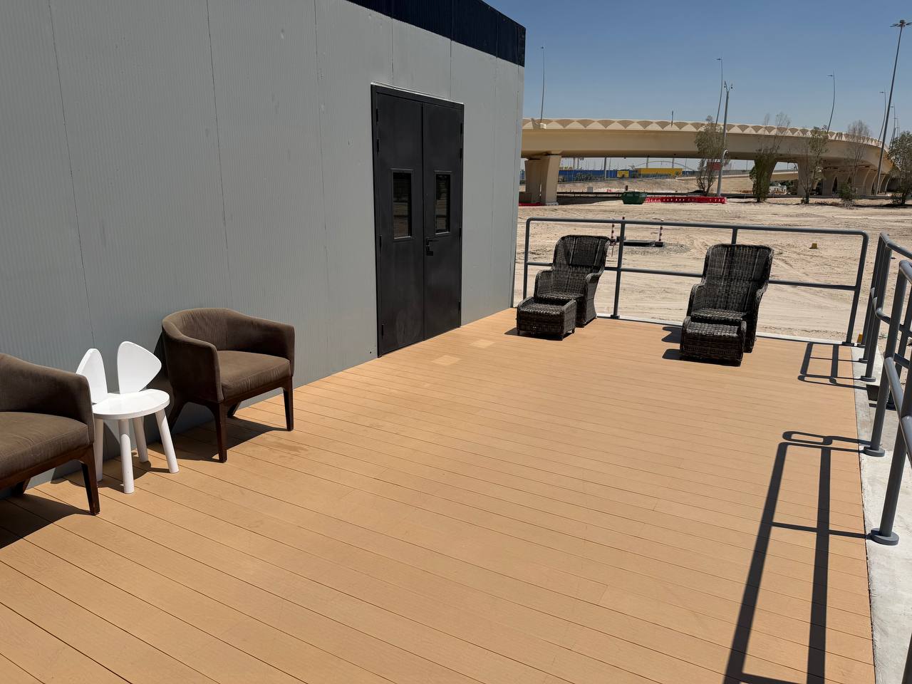 Light Oak WPC Decking at Thumbay Villa, Ajman | Progren
