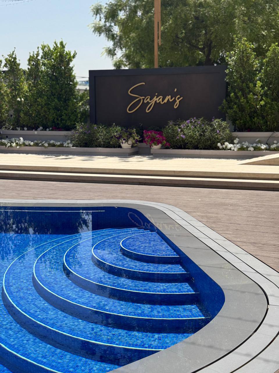 WPC Poolside Decking at Emirates Hills Villa | Progren Flooring