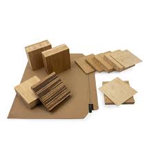Material flat-lay featuring WPC and Bamboo samples