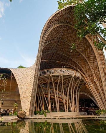 Sustainable architectural project using bamboo