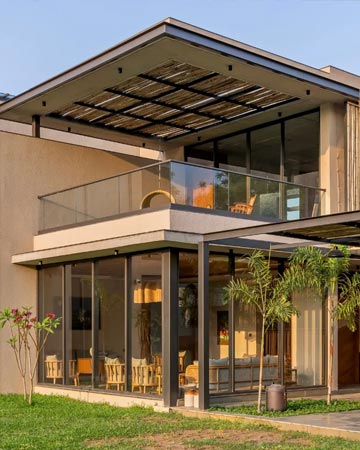 Modern facade cladding architectural design